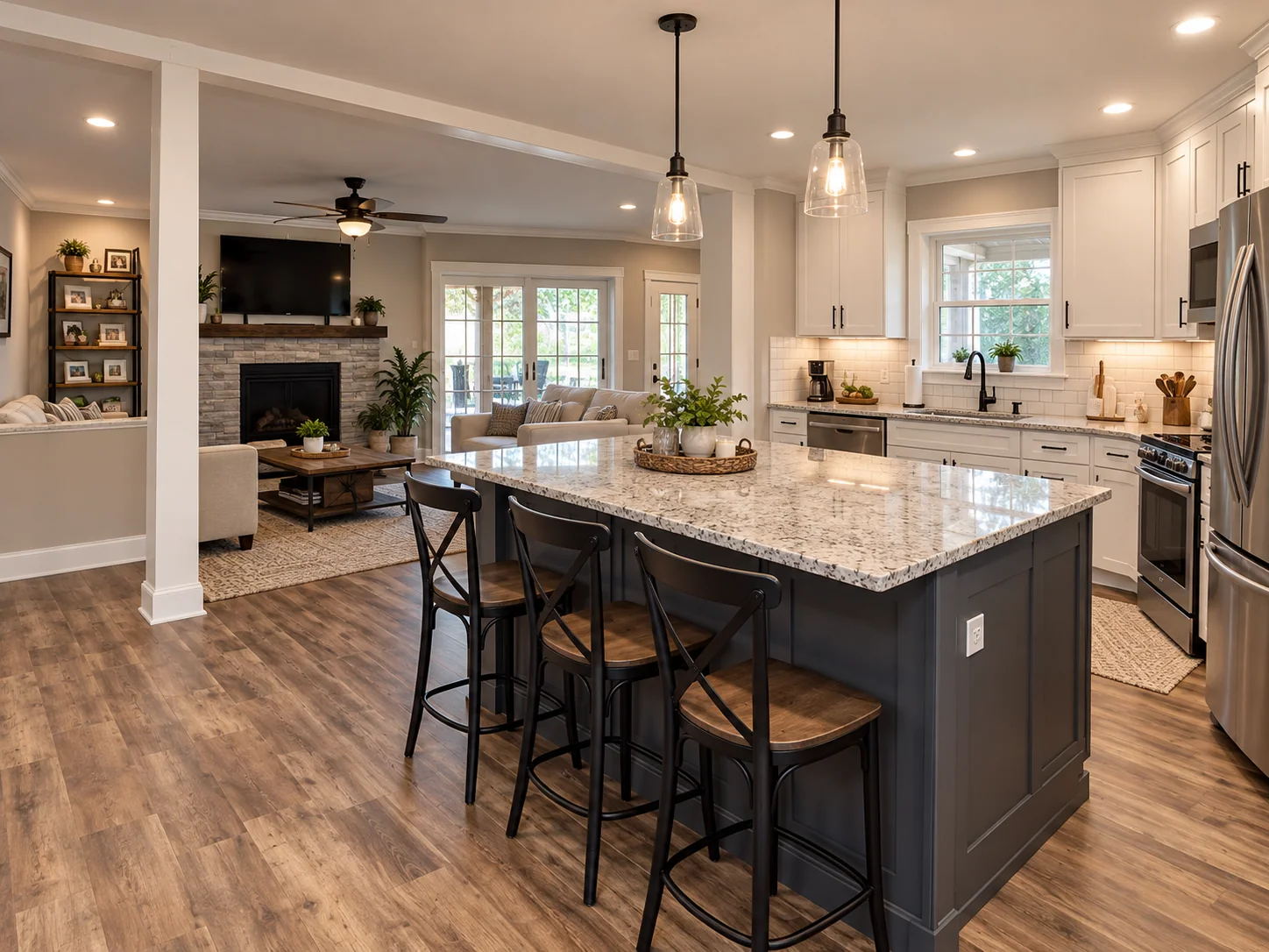Bright remodeled home interior